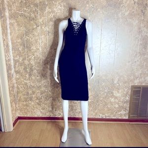 Lace Up Bodycon Dress